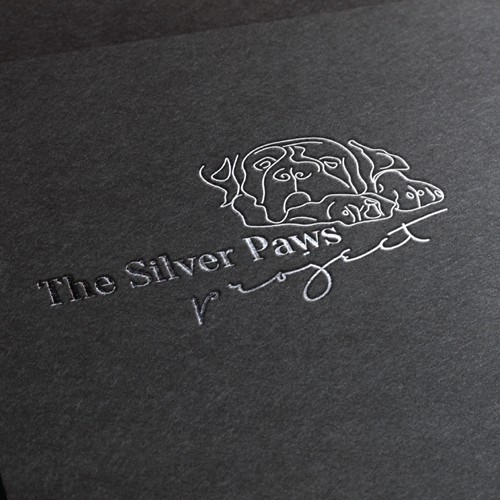 Simplified Logo design for Silver Paws Project