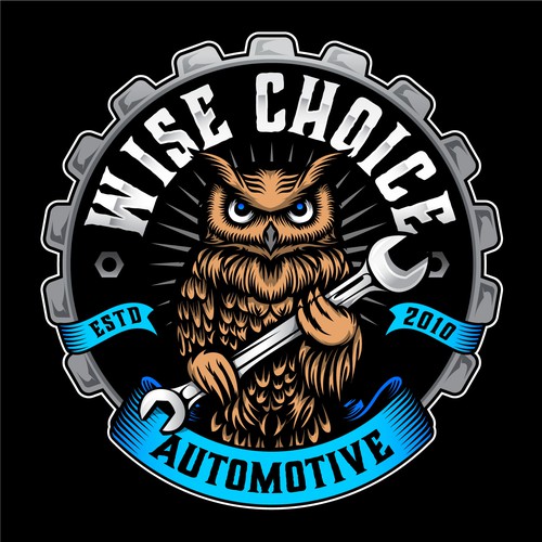 Strong logo for auto repair business. 
