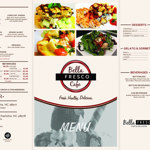 Menu design for restaurant