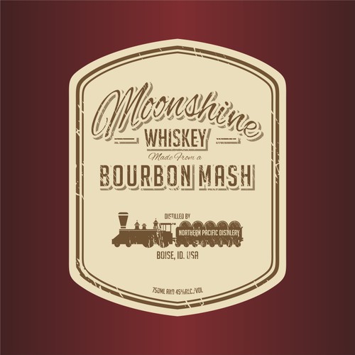 moonshine whiskey logo design