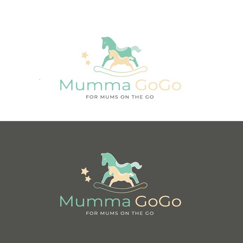 Logo for a start-up brand selling a range of baby products to be used on the go