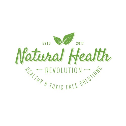 Vintage Logo for a rich and clean brand of healthy and organic wellness products