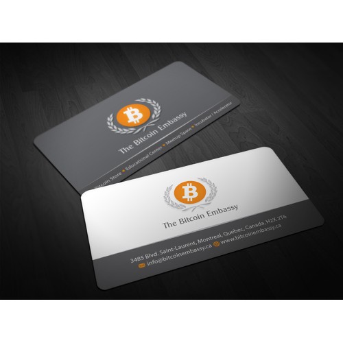 business card for Bitcoin Embassy