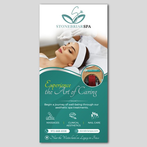 Beauty massage cosmetic flyer graphic design