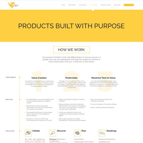 Pegasus Webpage Design