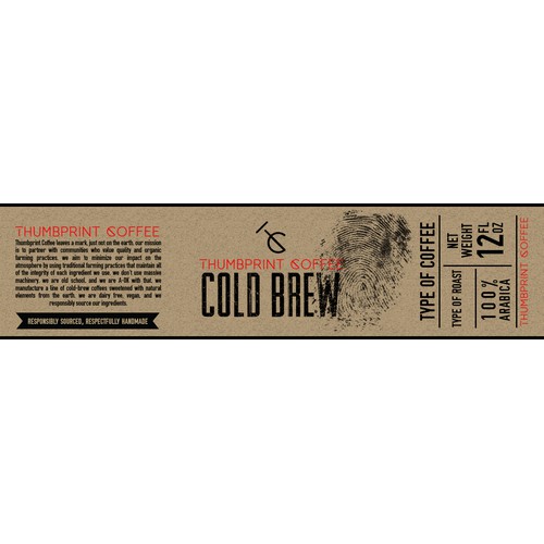 Thumbprint Coffee Label