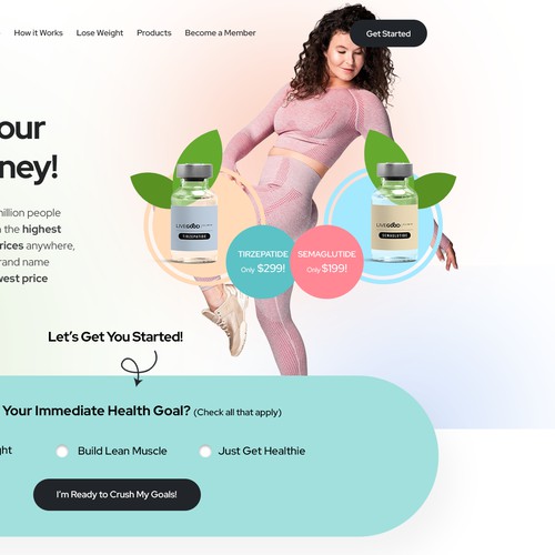 Landing page for LiveGood