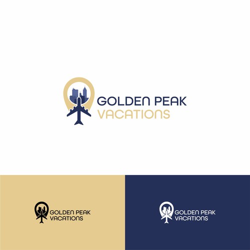 Golden Peak Vacation Logo Concept