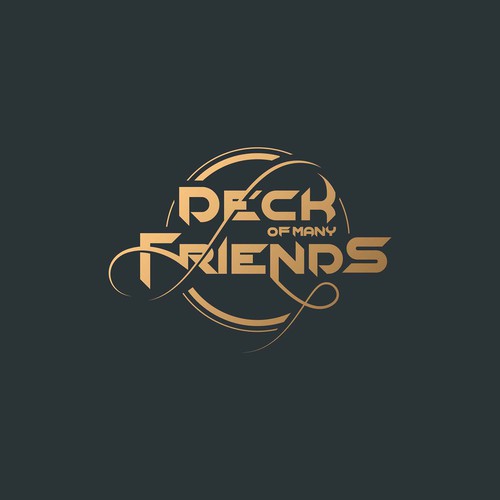 Logo for a postcad "Deck of Many friends"