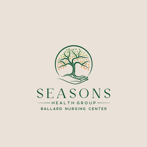 Logo design for a compassionate and caring healthcare business that specializes in senior living