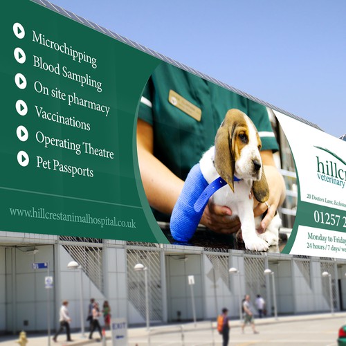 Create an eye catching banner for a Veterinary hospital.