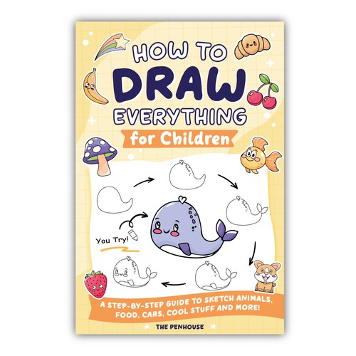 Cover book for children how to draw