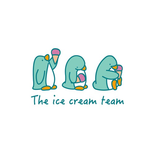 Cute logo for ice cream trucks