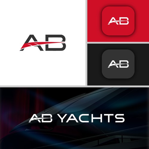 Modern AB Monogram Logo Design for Yacht Brand