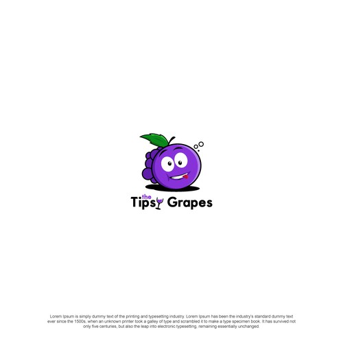Logo concept for the tipsy grapes