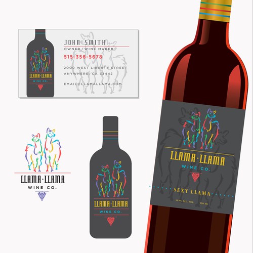 Llama Llama Wine label and logo