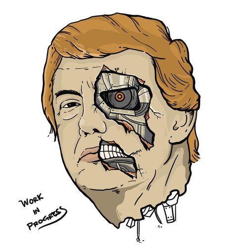 trump terminator shirt entry