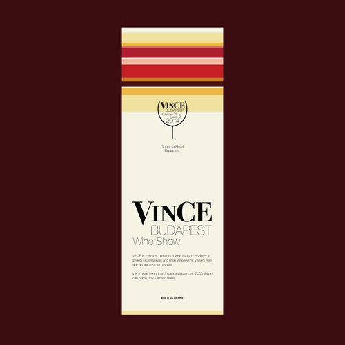 Create a suberb image advertisment for VinCE Budapest Wine Show!