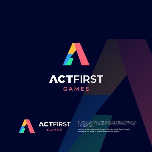 Winner design for a game studio brand