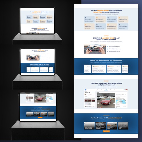 Landing Page 5 section design.