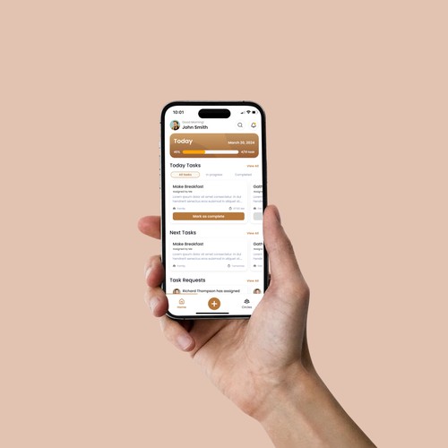 Design Concept for TaskCircle Mobile App