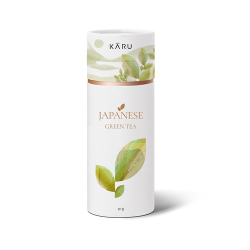 Minimalistic and elegant tube packaging for Japanese Green Tea