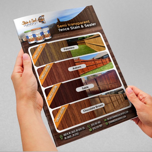 Stain & Seal company Needs Updated Color Chart