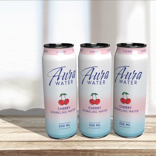 Modern Label Design for flavoured water company targeting 18-40 yr olds