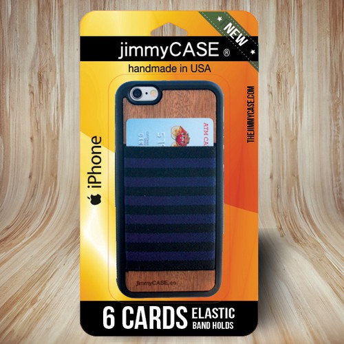 Create jimmyCASE iPhone Wallet Case Packaging www.thejimmycase.com