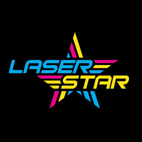 crazy logo for a lasertag arena! we need some action!