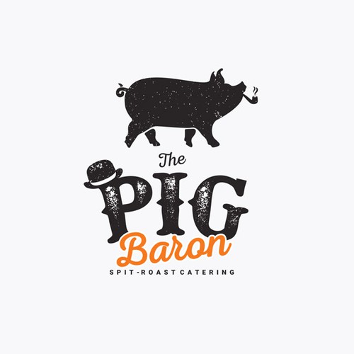 Logo concept for spit - roast catering company.