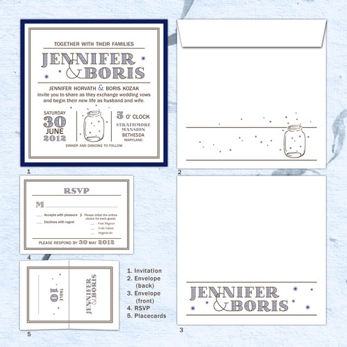 Jenn and Boris marriage stationery