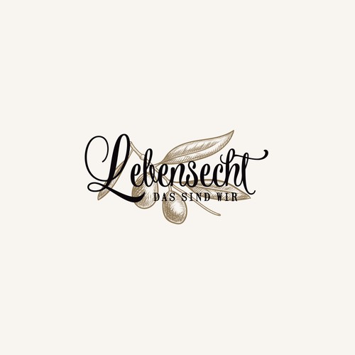 vintage logo for Lebensecht (authentic life)