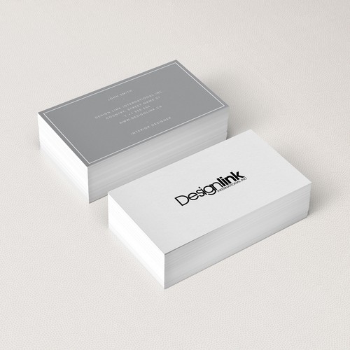 Develop a business card for a dynamic interior design firm