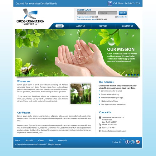 New website design wanted for Cross Connection Soultions LLC