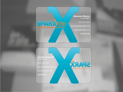 New and edgy Business card for a hot tech startup! SPARXlife