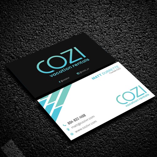 COZI Vacation Rentals Business Card Design