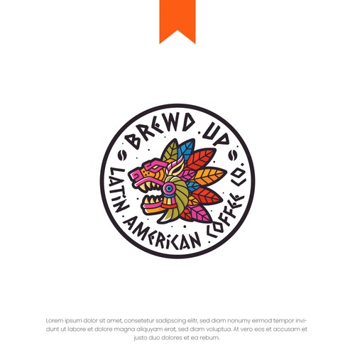 Coffee Logo for "Brewd Up Latin American Coffee Co".