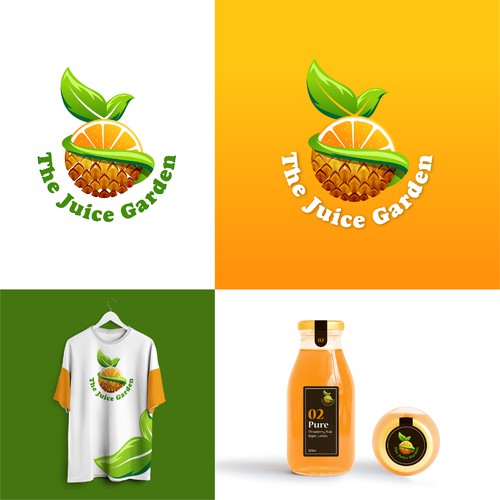 The Juice Garden Logo branding