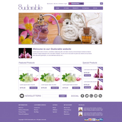 website design for Oudorable