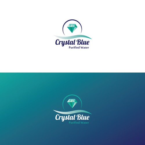 Logo for "Crystal Blue" Purified Water