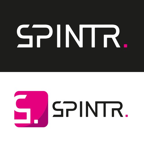 "SPINTR." app logo design