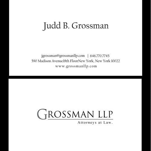 Help Grossman LLP with a new stationery