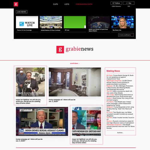 Website for grabienews