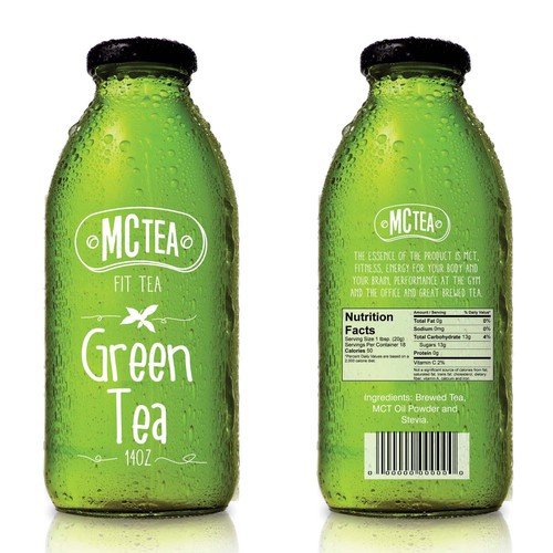 Fit tea label design