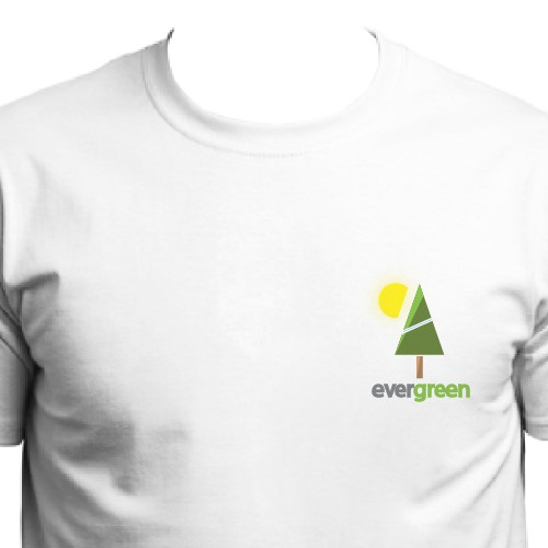 Concept for a T-shirt for evergreen, a garden supply start up
