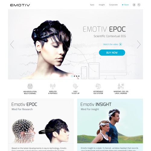 Redesign website for International Award Winning EEG system