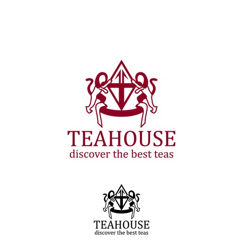 Monochrome logo for tea company