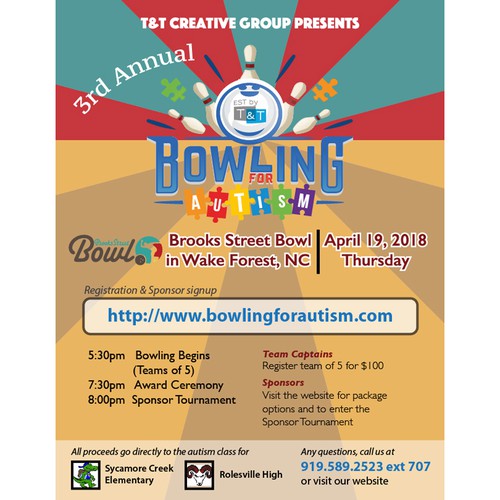 Poster for bowling competition