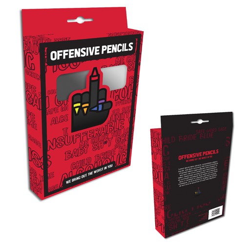 Offensive Pencils Packaging Mock-Up